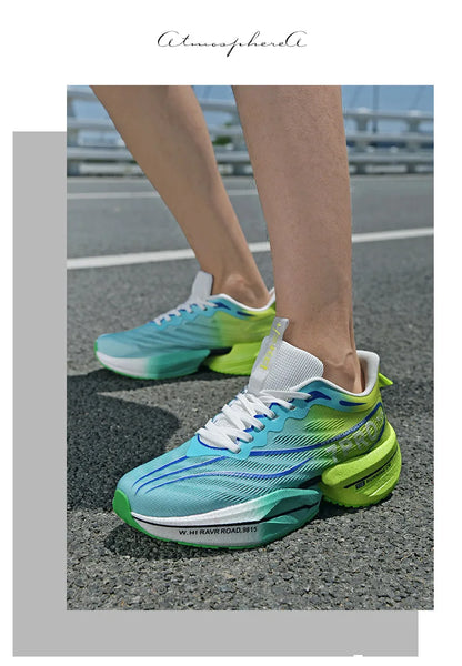 Specialty Carbon Plate Sports Running Shoes – Marathon Air Cushion, Men’s Breathable, Lightweight, Women’s Comfortable Nonskid Sneakers