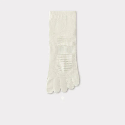 Men's Ultra-Thin Breathable Mesh Socks – Sports Five Finger, Ankle, Sweat-Absorbing, Split Toe, Summer Short Socks