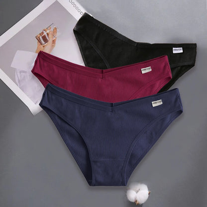 3PCS Set Women's Sexy Cotton Panties – Soft Underwear, Comfortable Briefs, Intimate Lingerie