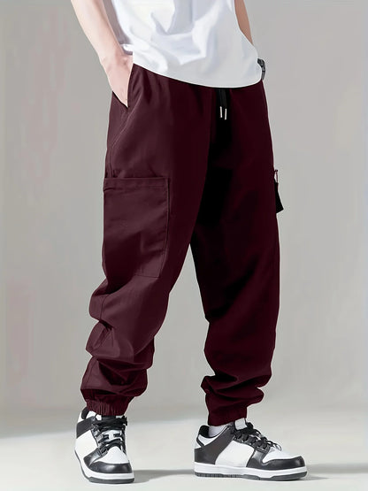 Men's Cargo Pants – Thin, Comfortable and Breathable, Outdoor Casual Wear, Suitable for Running and Cycling, Multi-Pocket Style
