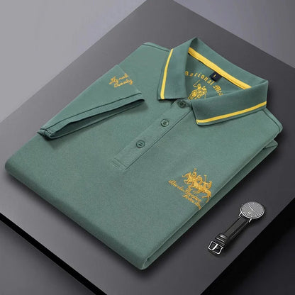 Men's Embroidered Polo Shirts – Short Sleeve Luxury Top With Lapel, Casual And Breathable, Lightweight T-Shirt For Men
