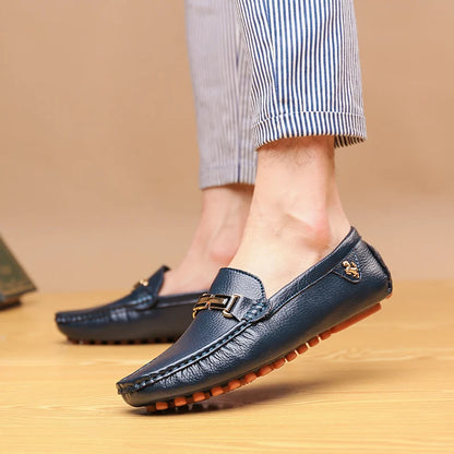 Loafers Handmade PU Leather – Casual Driving Flats, Slip-on Shoes, Luxury Comfy Moccasins, White Loafers for Men