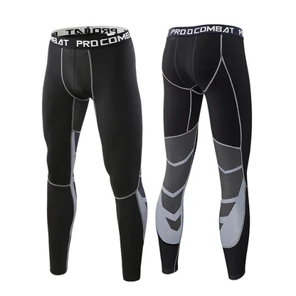 Men's Lycra Compression Pants – Cycling, Running, Basketball, Soccer, Elastic Sweatpants, Fitness Tights, Legging Trousers, Rash Guard