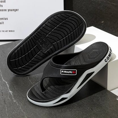 Outdoor Flip Flops – Non-slip Indoor Bathroom Couple Leisure Beach Shoes, Sandals Fashion Men’s Slippers Summer