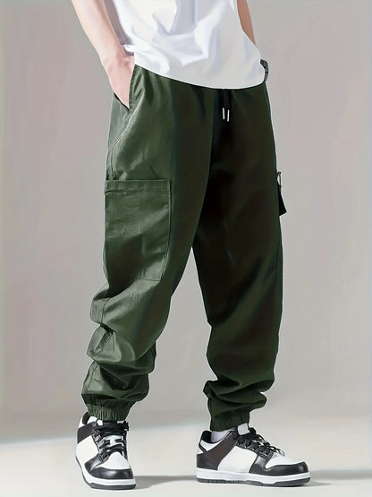 Men's Cargo Pants – Thin, Comfortable and Breathable, Outdoor Casual Wear, Suitable for Running and Cycling, Multi-Pocket Style