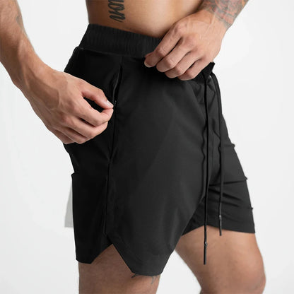 Men's Shorts – Single-Layer Woven, Quick Dry, Solid Color, Running, Fitness, Sports Casual, Comfortable American Fifth Pants
