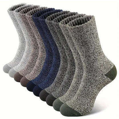 5 Pairs Wool Socks for Men – Super Thick, Thermal Hiking Socks, Ideal for Cold Weather