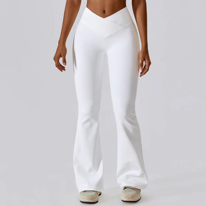 Flare Leggings Yoga Pants – High Waist, Wide Leg, Gym Workout, Fitness, Sports, Flared Design, Latin Dance Trousers