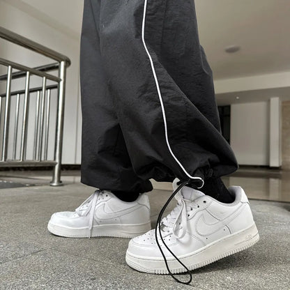 Y2K Vintage Loose Pants – Casual Streetwear, Hip Hop Style, Baggy Fit, High Waist, Wide Leg, Solid Joggers