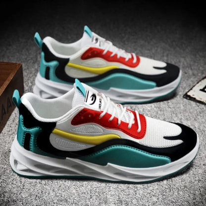 Trendy Men's Sports Shoes – Cushion Running Sneakers, Outdoor Leisure, Walking, Jogging Trainers, Soft Sole, Breathable Footwear