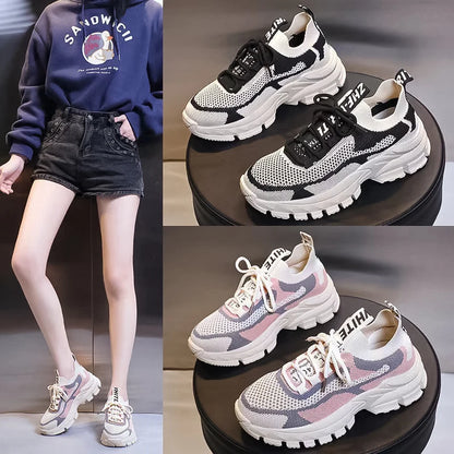 Female Shoes – All-Match Mesh Casual, Deodorant Soft Bottom, Spring & Autumn Breathable Sneakers