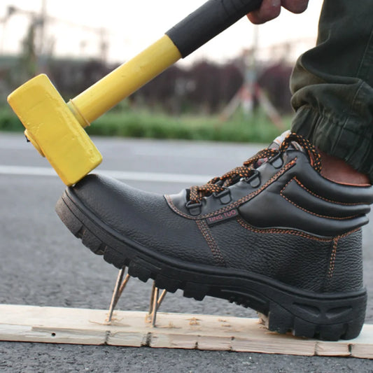 Wear-Resisting Work Safety Boots – Anti-Smash, Anti-Puncture Work Sneakers, Waterproof Boots, Indestructible Protective Work Boots for Men
