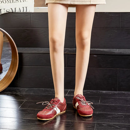 Training Shoes Female Genuine Leather - New Spring Flat Sneakers Ladies Casual Forrest Gump Shoes Women