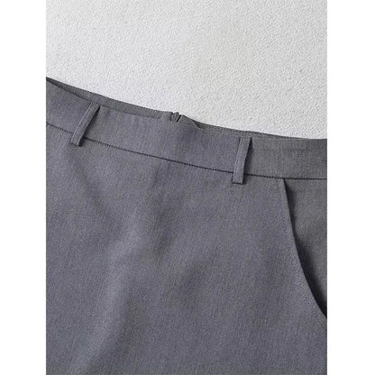 Women's Fashion A-Line Mini Skirt – Solid Color, Back Zipper, Vintage High Waist, Chic Style