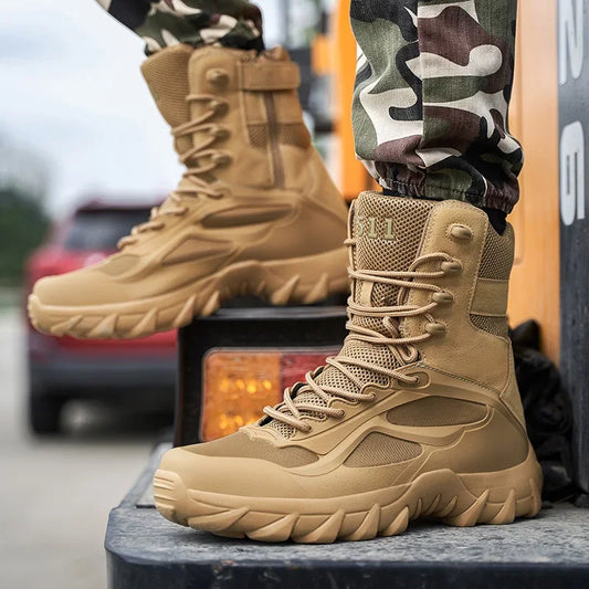 Tactical Boots - Special Forces Field Man Boot, Lightweight, Outdoor, Non-Slip Men Shoes