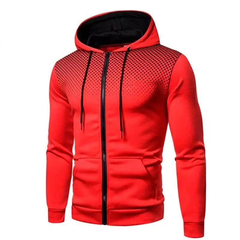 Men's Hoodie Jacket – Streetwear Long Sleeve Sweatshirt, Zipper Hooded Pullover, Sportswear for Men