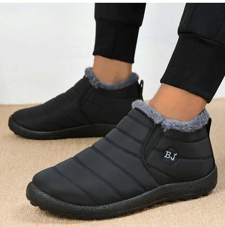 Sneakers – Soft Waterproof Fashion Winter Shoes for Women, Solid Color Comfortable Casual Non-Slip Outdoor Sneakers