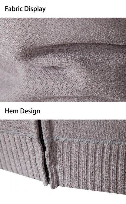 Knitwear Men's Stand-up Collar Thick Warm Cardigan Sweater – Loose Fit, Casual Winter Coat