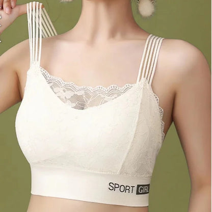 Sexy Lace Seamless Large Size Women's Bra – Comfortable, Breathable, Sports Beauty Back Vest, Sleep Gathered Wrapped Chest Tube Top