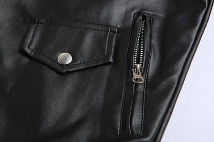 Men's PU Leather Jacket – Motorcycle Fashion, Slim Fit Leather Coat