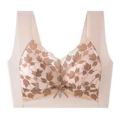 Push-Up Lace Sports Bra – Seamless, Wireless, Thin Design, Minimizer for Large Busts