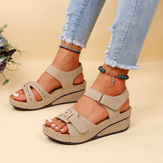 Soft Stitching Sandals - Comfortable Flat Open Toe Beach Shoes for Women, Sandals Treking Footwear