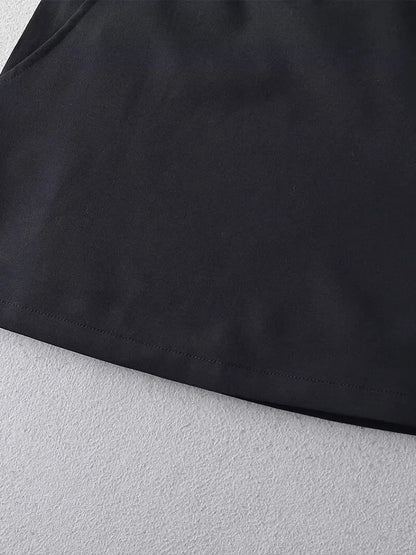 Women's Fashion A-Line Mini Skirt – Solid Color, Back Zipper, Vintage High Waist, Chic Style