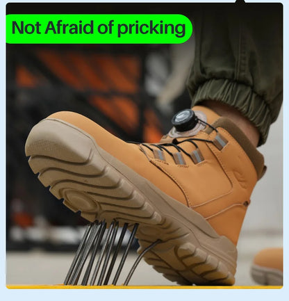 Waterproof Safety Boots Men - Indestructible Steel Toe Work Boots, Anti-smash, Stab-resistant Safety Shoes, Biker Botas Para Hombre