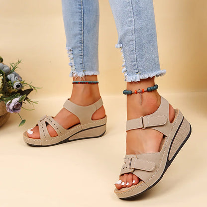 Soft Stitching Sandals - Comfortable Flat Open Toe Beach Shoes for Women, Sandals Treking Footwear
