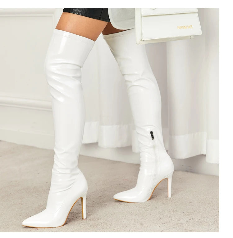 Sexy High Heels Women Over-the-Knee Boots Pointed Toe