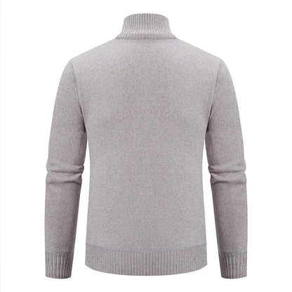 Knitwear Men's Stand-up Collar Thick Warm Cardigan Sweater – Loose Fit, Casual Winter Coat