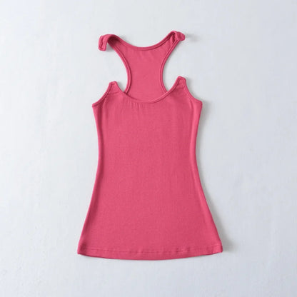 Women’s Ypro Ribbed Tank Top – Invisible Straps, Camisole Style, Slim Fit, Casual Tee