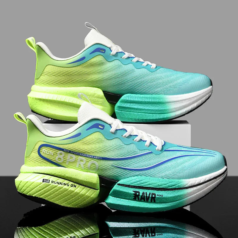 Marathon Air Cushion Carbon Plate Sports Running Shoes – Men’s Breathable Lightweight, Women’s Comfortable, Non-Skid Speciality Sneakers