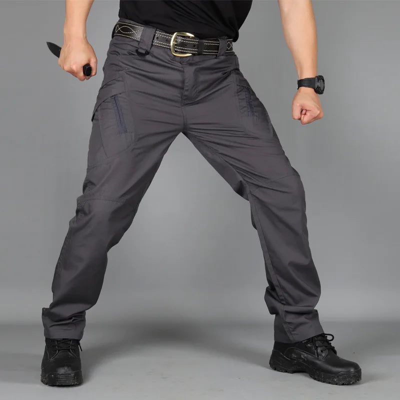 Military Tactical Cargo Pants – Casual, Wear-Resisting, Multi-Pocket, Quick-Dry Trousers for Outdoor Hiking and Work, Summer Wear