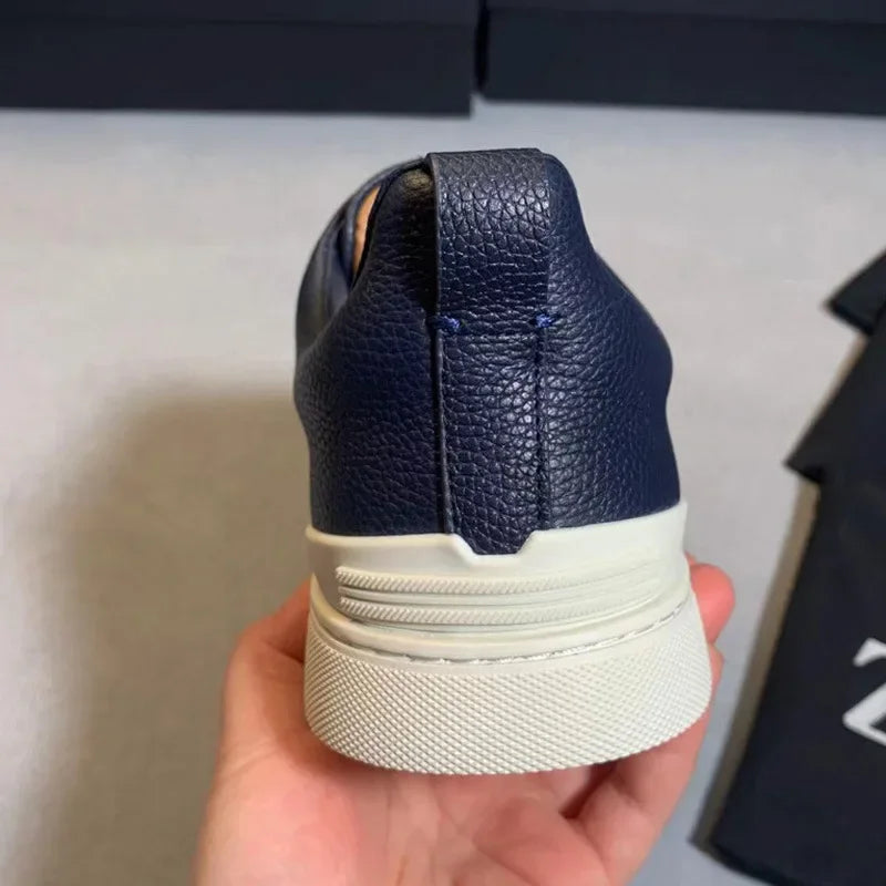 From The Factory Top Layer Cow Leather Breathable Summer Casual Shoes Luxury Deer Skin Board Versatile New Men's Shoes