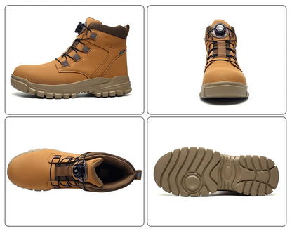 Waterproof Safety Boots Men - Indestructible Steel Toe Work Boots, Anti-smash, Stab-resistant Safety Shoes, Biker Botas Para Hombre