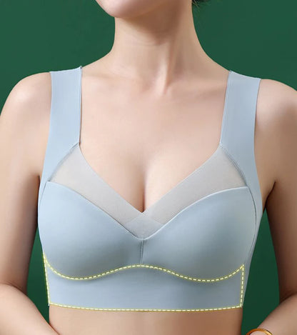 3pcs Ice Silk Seamless Sport Bra Gather Prevent Sagging No Steel Ring Comfortable Large Size