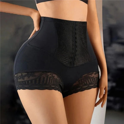 High Waist Control Panties Seamless Shapewear Briefs With Lace Slimming Shorts Flat Belly Shaping