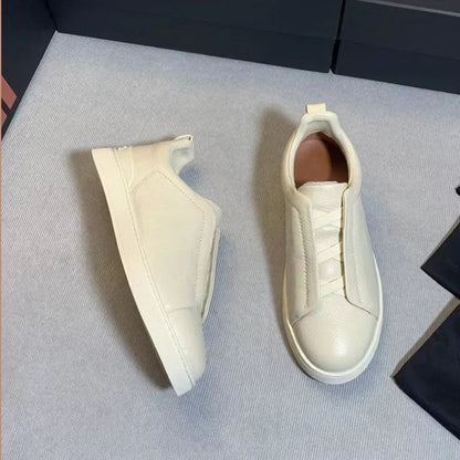 From The Factory Top Layer Cow Leather Breathable Summer Casual Shoes Luxury Deer Skin Board Versatile New Men's Shoes