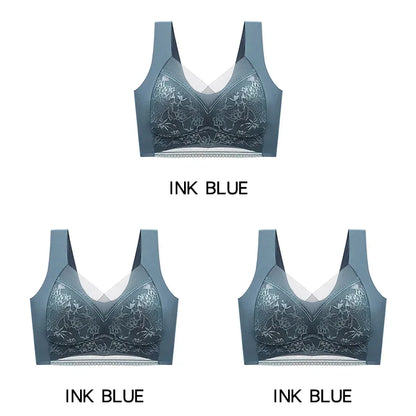 3PCS Women's Push Up Bralette – 5cm Lift, Plus Size Wireless Bras, Seamless Lace Tops, No Underwire, Sexy Comfort