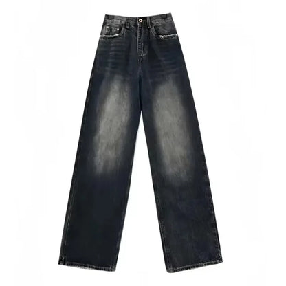 Y2K Baggy Jeans – Streetwear, Retro Fashion, Autumn, High Waist, Loose Fit, Wide Leg, Denim Trousers