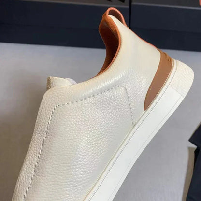From The Factory Top Layer Cow Leather Breathable Summer Casual Shoes Luxury Deer Skin Board Versatile New Men's Shoes