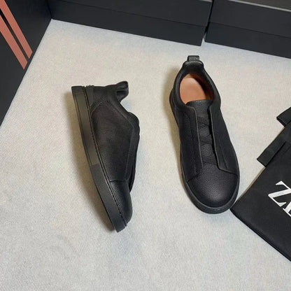 From The Factory Top Layer Cow Leather Breathable Summer Casual Shoes Luxury Deer Skin Board Versatile New Men's Shoes