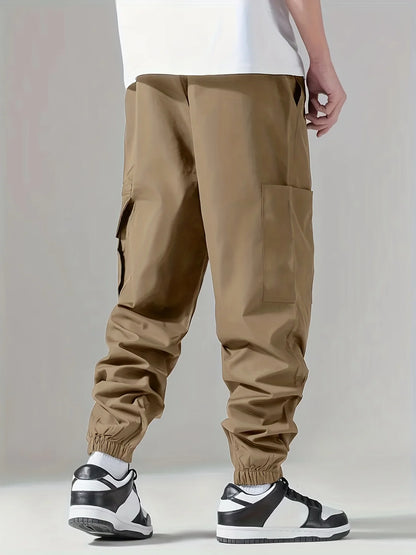 Men's Cargo Pants – Thin, Comfortable and Breathable, Outdoor Casual Wear, Suitable for Running and Cycling, Multi-Pocket Style