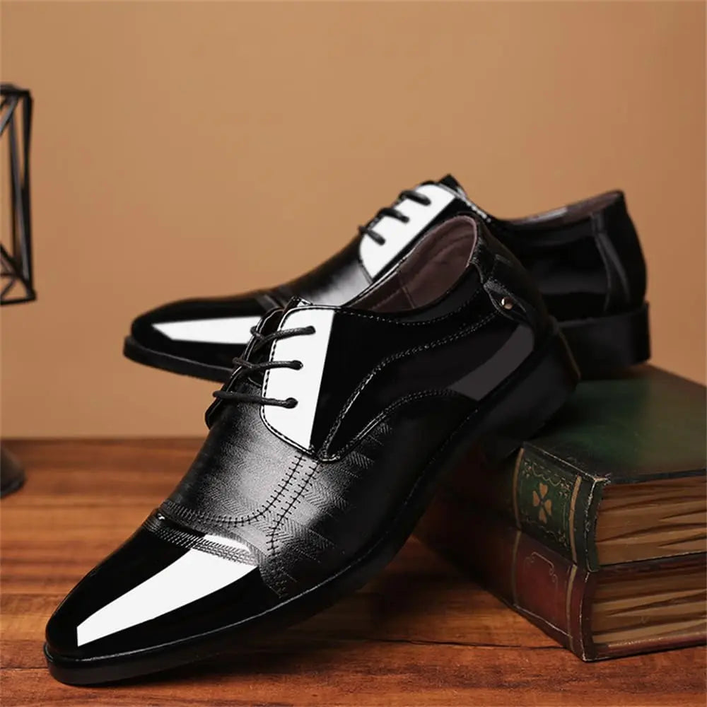 Dress Shoes – Business Oxfords Patent Leather Dress Shoes, Classic Loafers, Formal Derby Shoes for Men