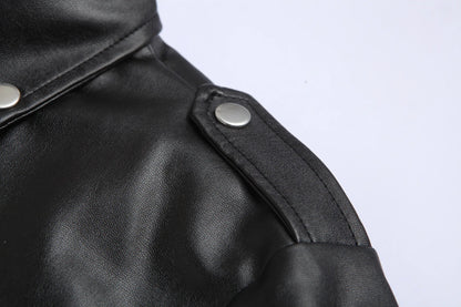 Men's PU Leather Jacket – Motorcycle Fashion, Slim Fit Leather Coat