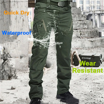 Military Tactical Cargo Pants – Casual, Wear-Resisting, Multi-Pocket, Quick-Dry Trousers for Outdoor Hiking and Work, Summer Wear