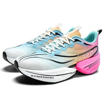 Marathon Air Cushion Carbon Plate Sports Running Shoes – Men’s Breathable Lightweight, Women’s Comfortable, Non-Skid Speciality Sneakers