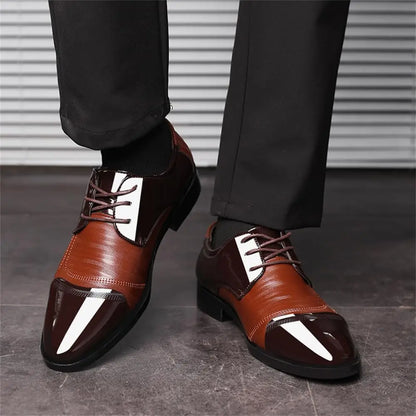 Dress Shoes – Business Oxfords Patent Leather Dress Shoes, Classic Loafers, Formal Derby Shoes for Men