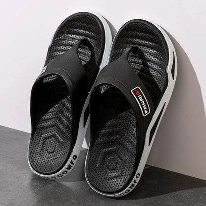 Outdoor Flip Flops – Non-slip Indoor Bathroom Couple Leisure Beach Shoes, Sandals Fashion Men’s Slippers Summer